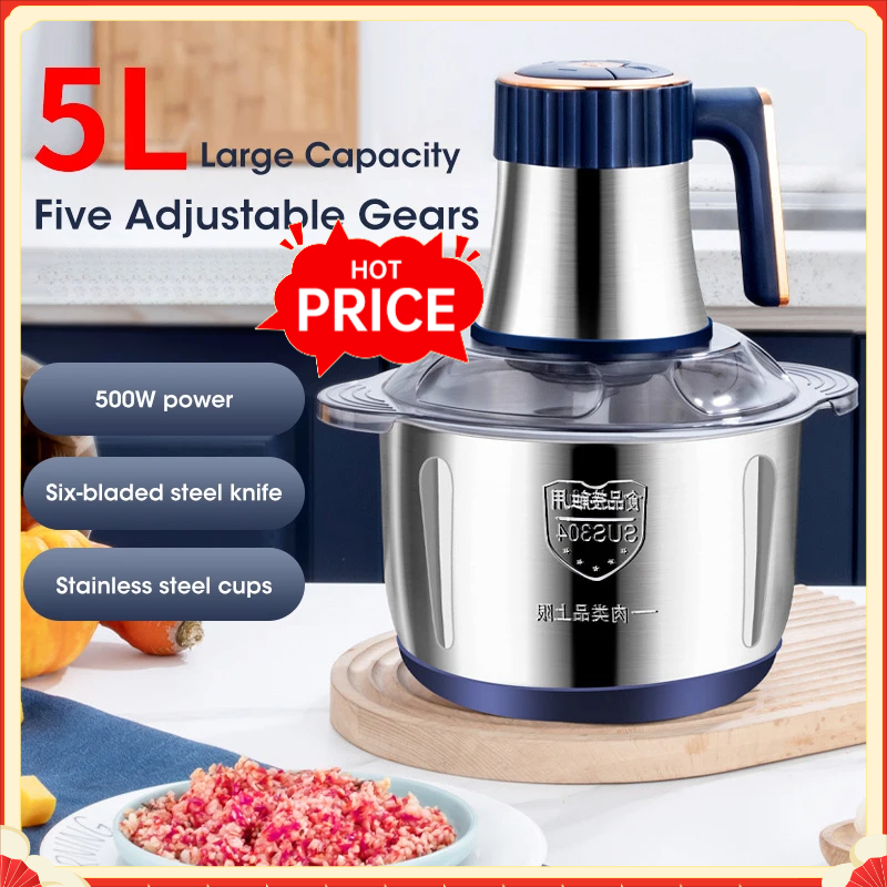 Baby Food Kids - Penggiling Daging Listrik 5L, Penghancur Makanan