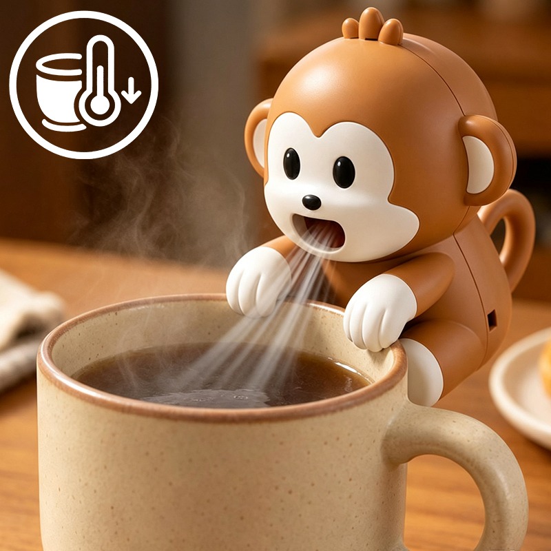 Baby Food Kids - Kipas Pendingin Makanan Bentuk Monyet Portabel
