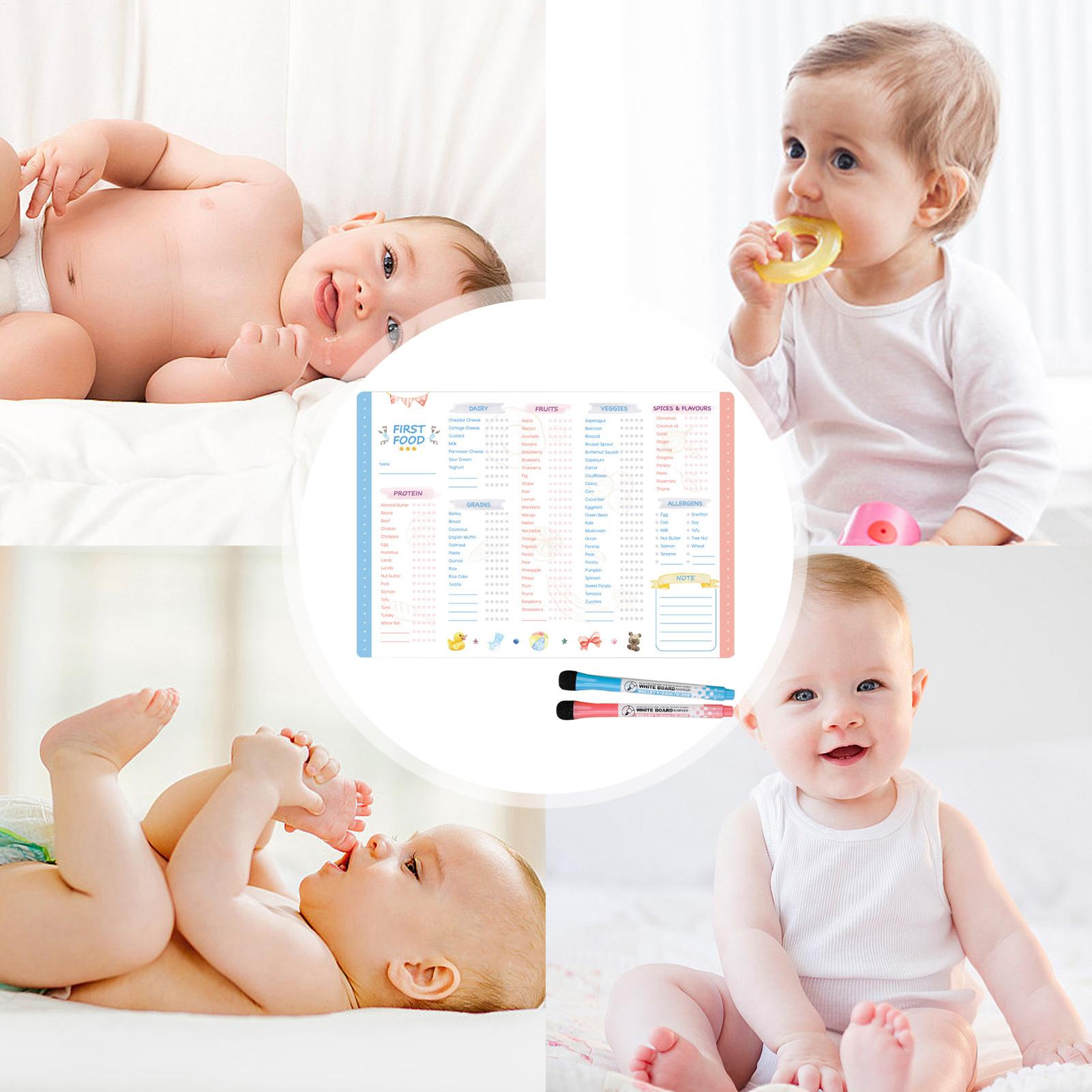 Baby Food Checklist - Bagan Makanan Pertama Bayi Magnetik, Daftar