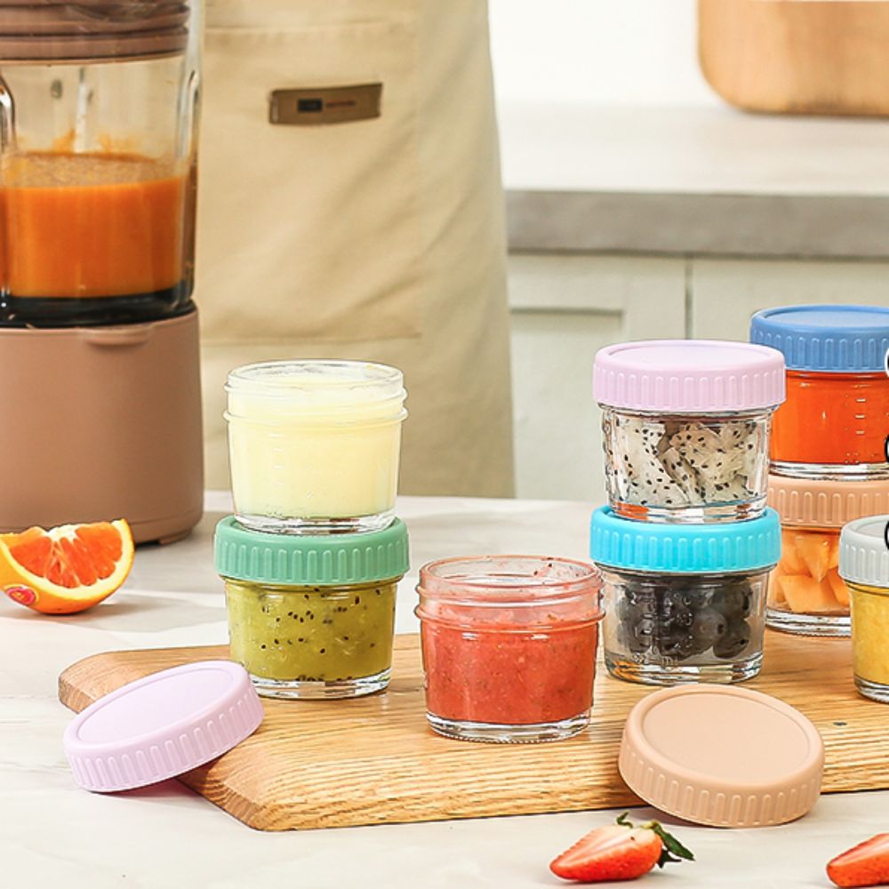6 Buah Stoples Kaca Mason Jar  - Baby Food In Jars ulasan dan harga