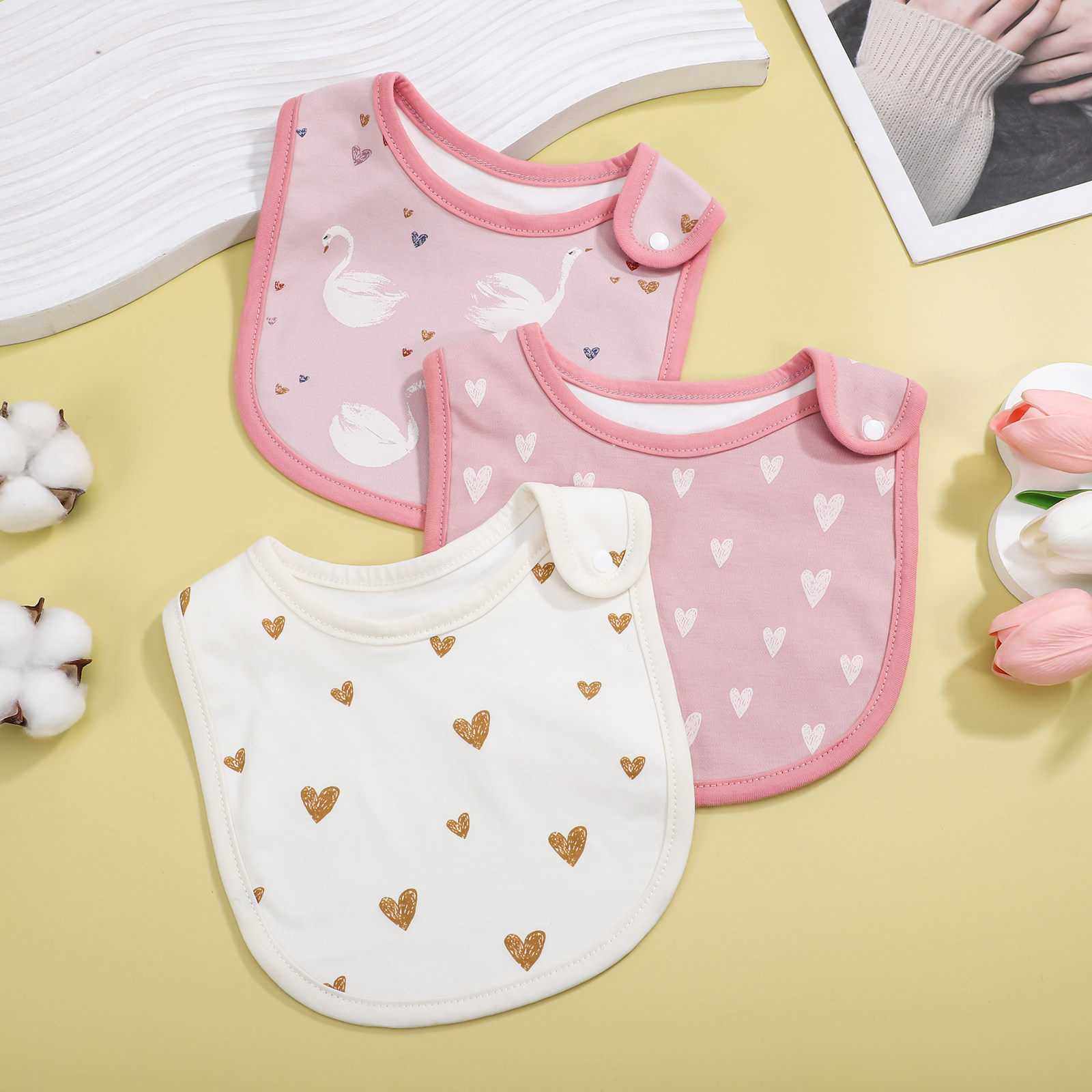 3pcs Celemek Bayi dari Katun d - Feeding Baby Food ulasan dan harga