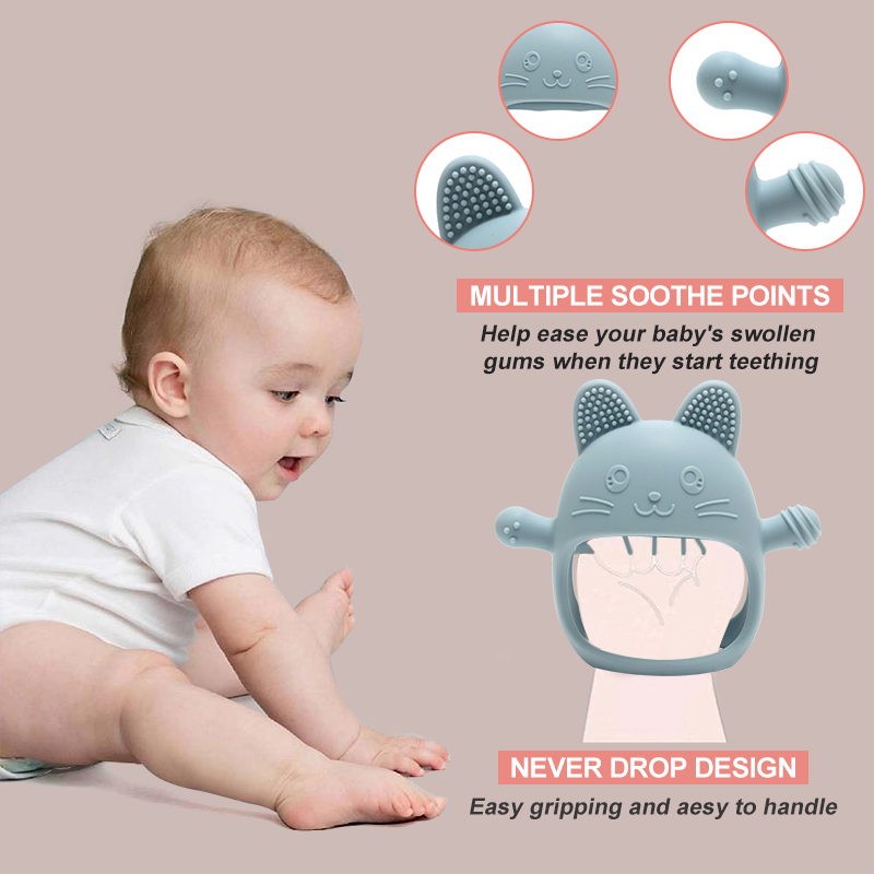 Sarung Tangan Tumbuh Gigi Bayi - Baby Food Teether ulasan dan harga