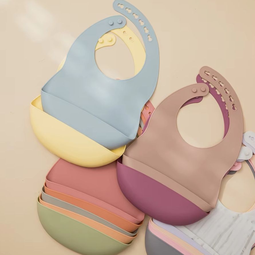 1 Buah Bib Silikon Bayi Dapat  - Baby Food Newborn ulasan dan harga