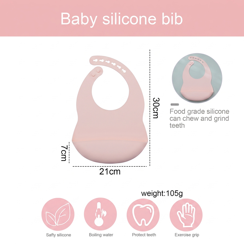 1 Buah Bib Silikon Bayi Dapat  - Baby Food Newborn ulasan dan harga